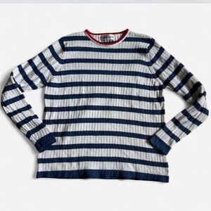 Cathy Daniels Navy and White Striped Sweater